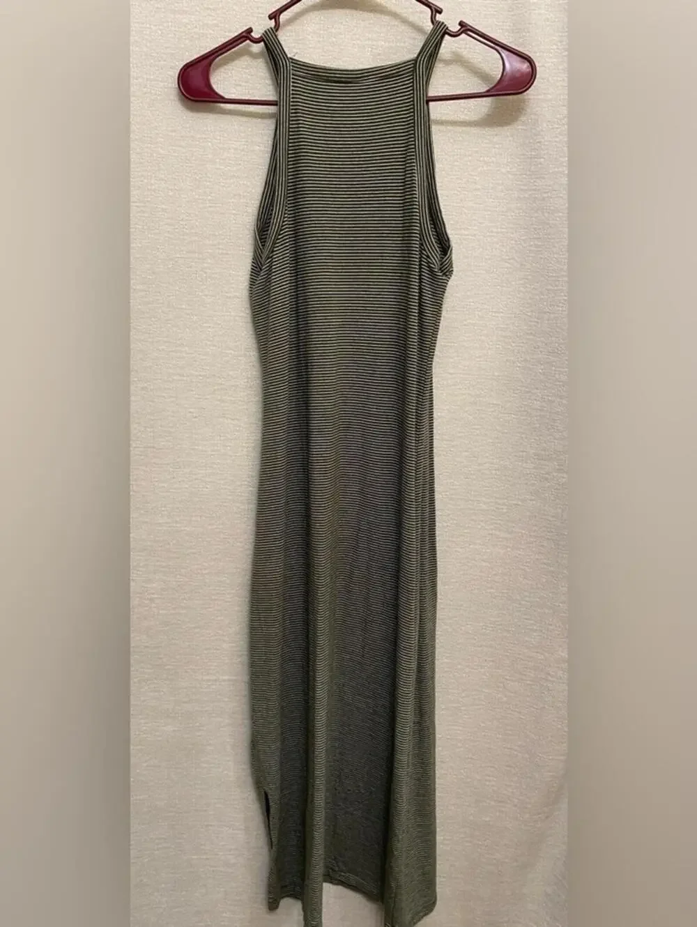 Old Navy Striped Green Midi Dress